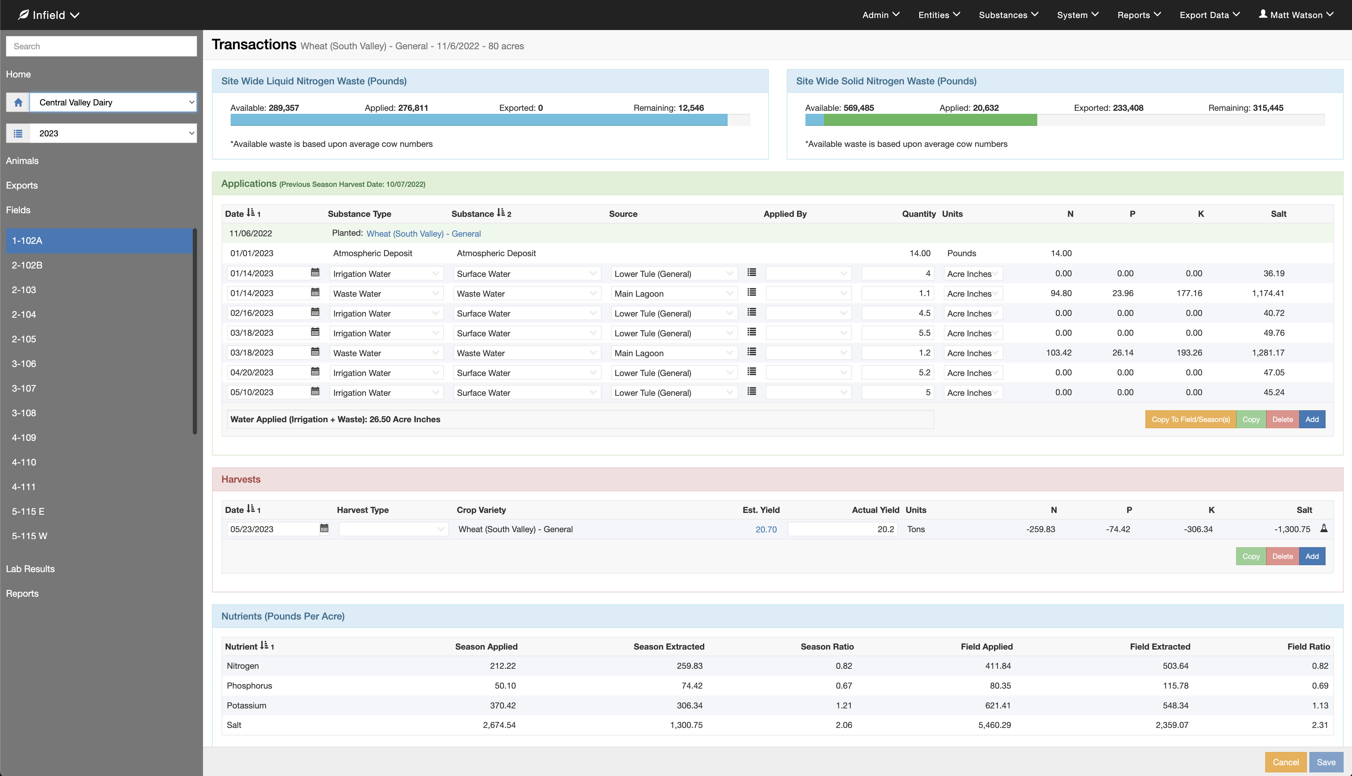 Nutrient Management Planning System